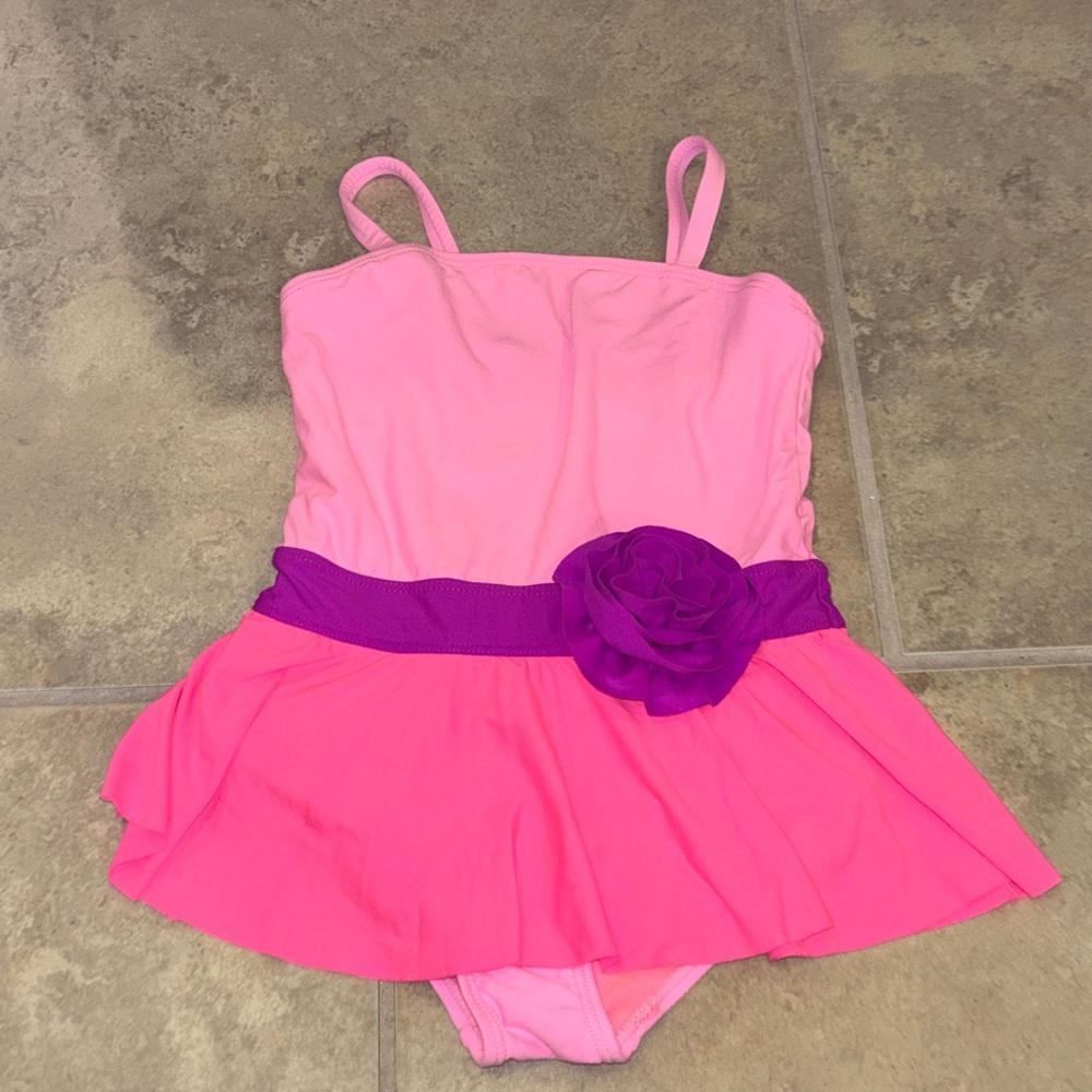 Pink and Purple Kids Swim One Piece
